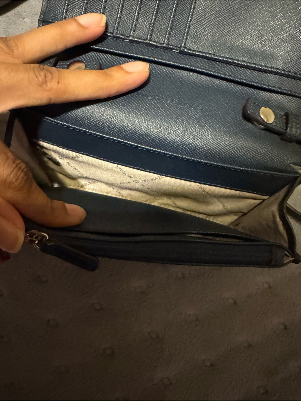 MICHAEL KORS Navy Leather Crossbody - Picture 11 of 11